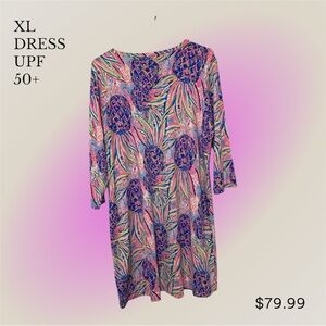 NWT Vibrant Patterned XL Dress with UPF 50+